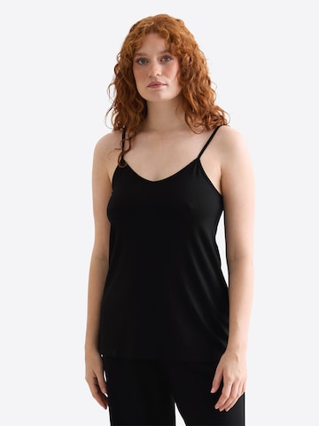 Erlich Textil Slaapshirt in Zwart: voorkant