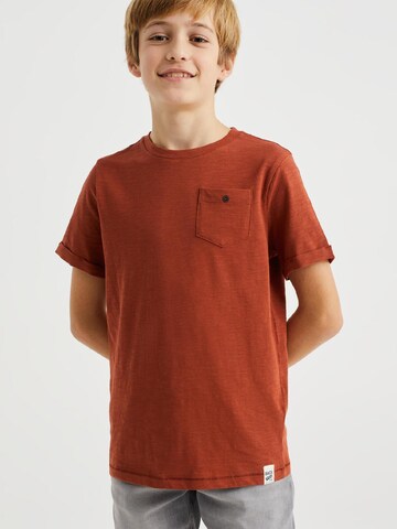 T-Shirt 'Herold' WE Fashion en marron : devant