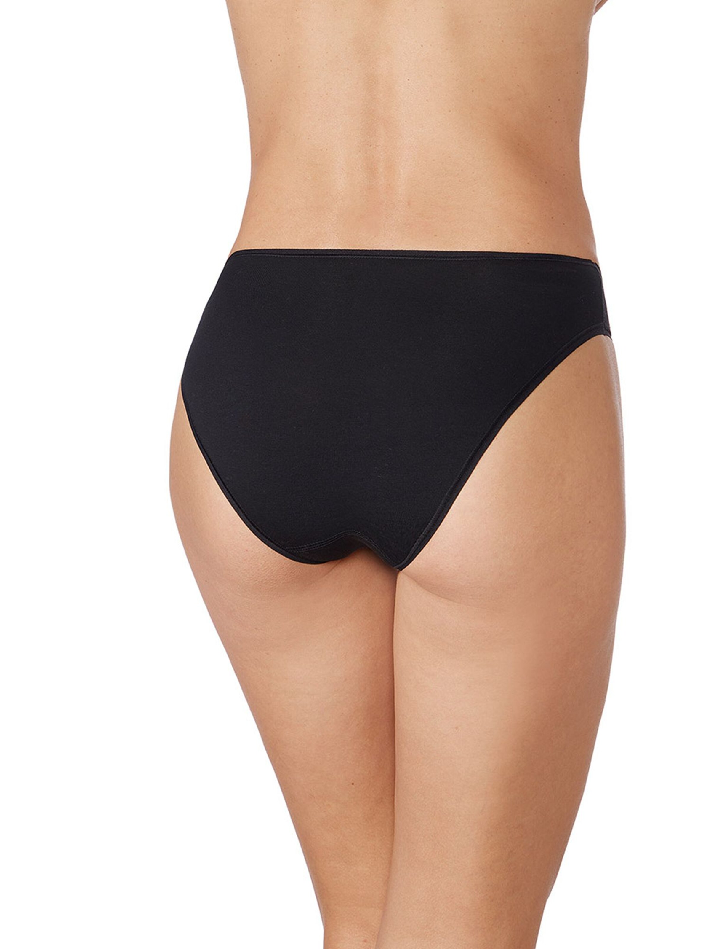 zd ZERO DEFECTS Boyshorts 'Delia mid waist panty organic cotton' in Black