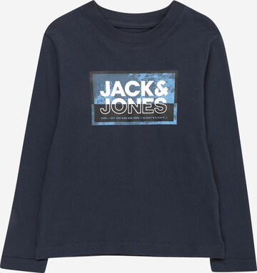 T-Shirt 'LOGAN' Jack & Jones Junior en bleu : devant