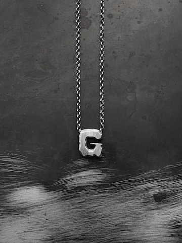 REYTEL - Cadena 'Letter G' en plata: frente