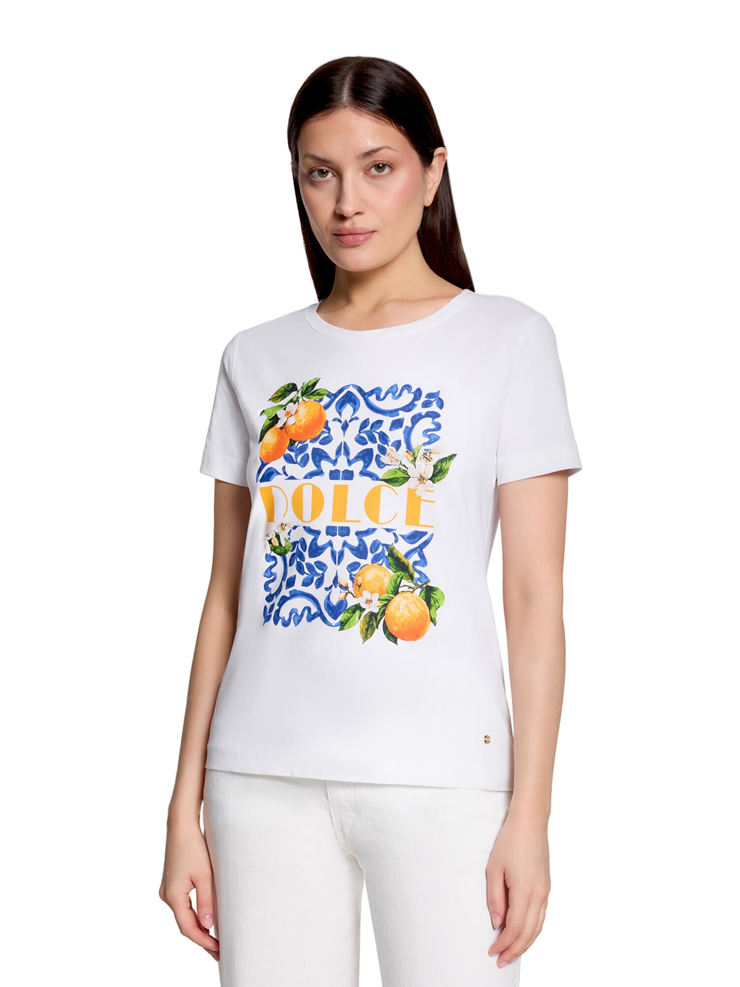 T-shirt Betty & Co en blanc : devant