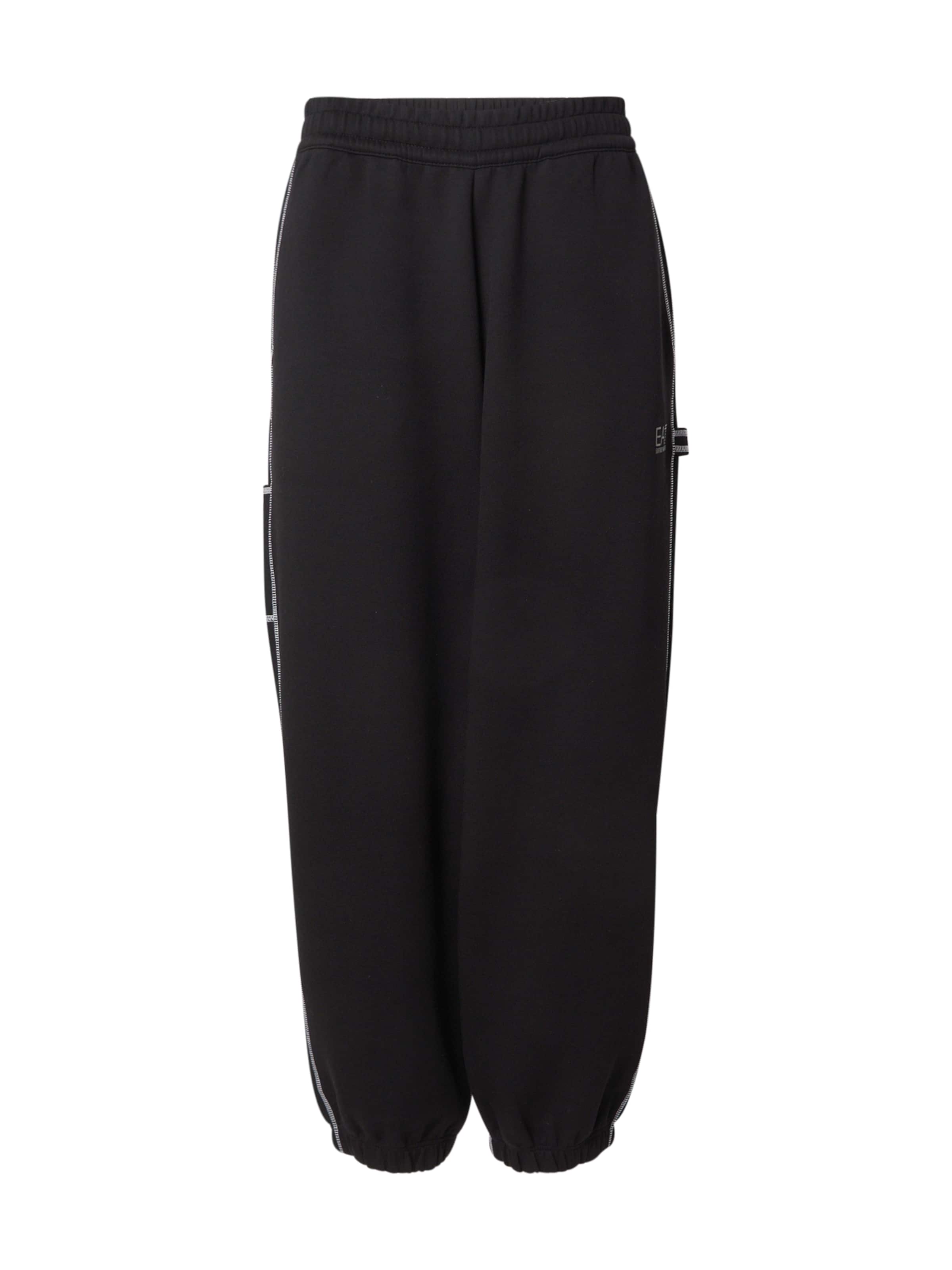 EA7 Emporio Armani Tapered Sportbyxa i svart: framsida