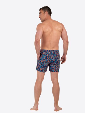 HOM Zwemshorts ' Beach Boxer Trapani ' in Blauw