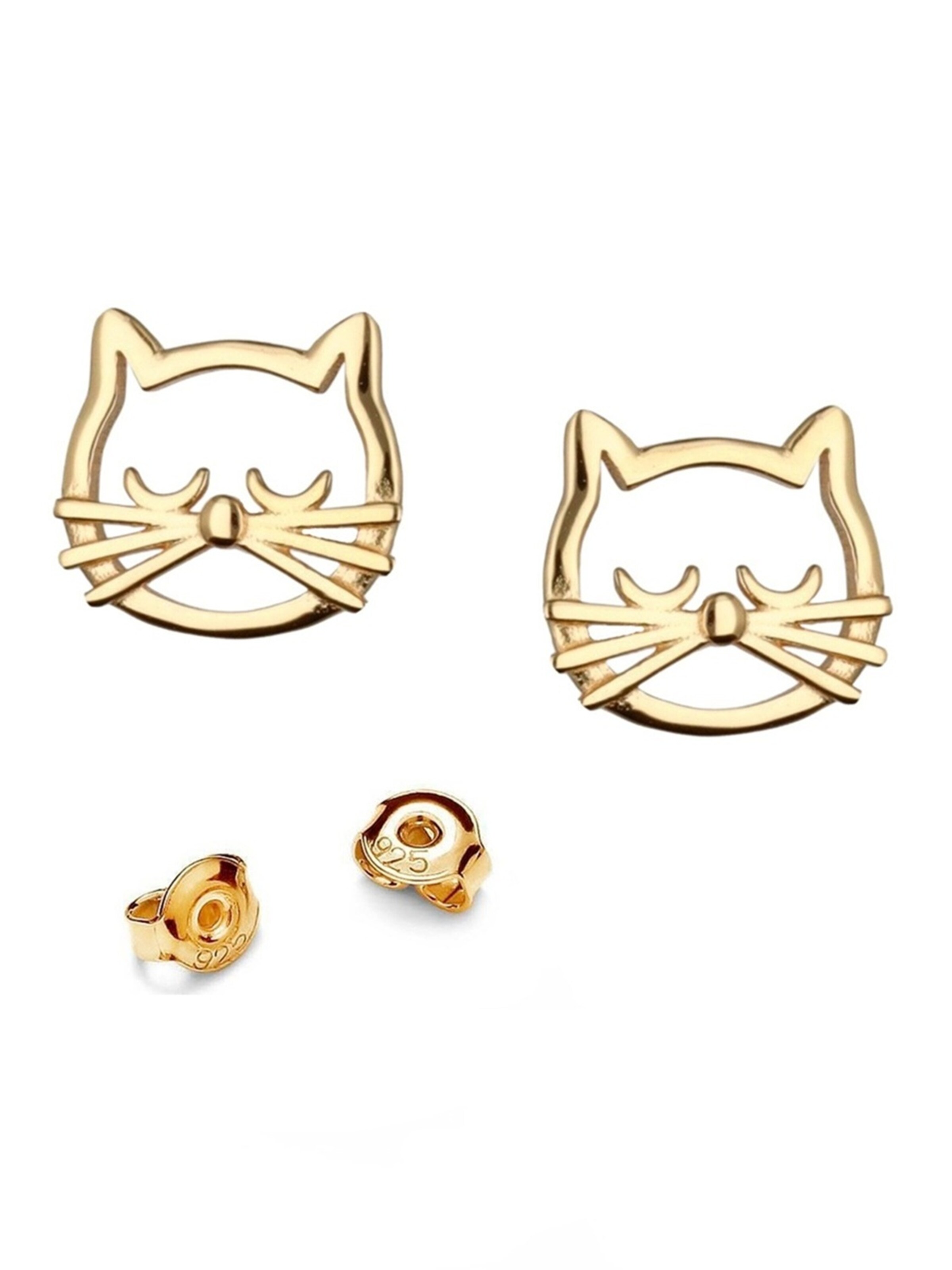 Goldene Hufeisen Earrings 'Katzen' in Gold, Item view