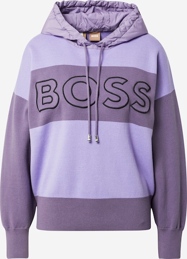 BOSS Orange Sweat-shirt 'Fleurine' en lavande / violet clair / noir, Vue avec produit