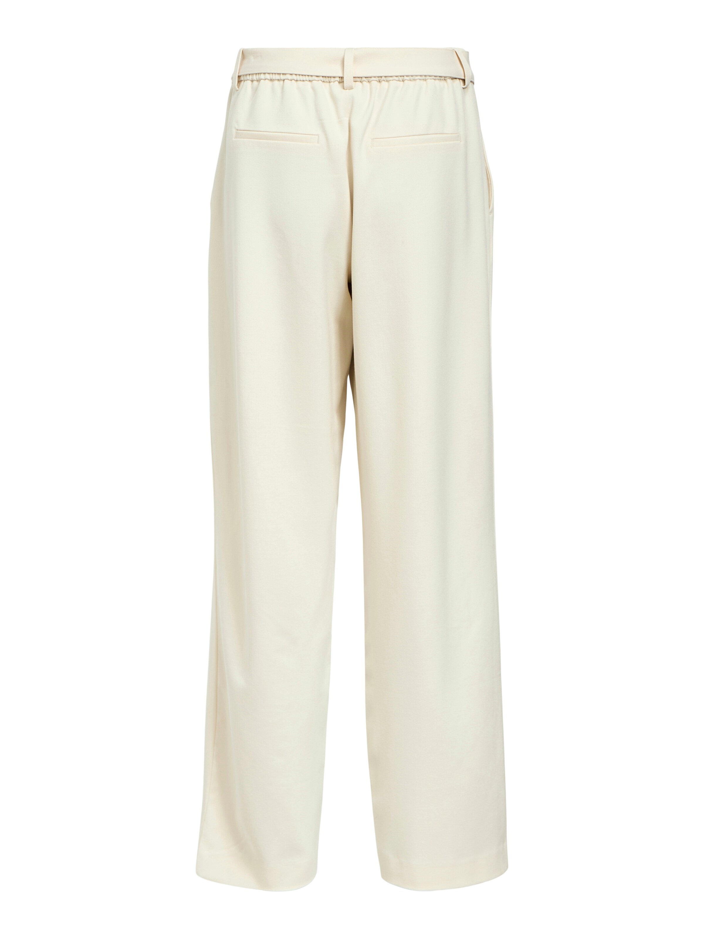 OBJECT Wide leg Pleat-Front Pants 'Lisa' in Beige