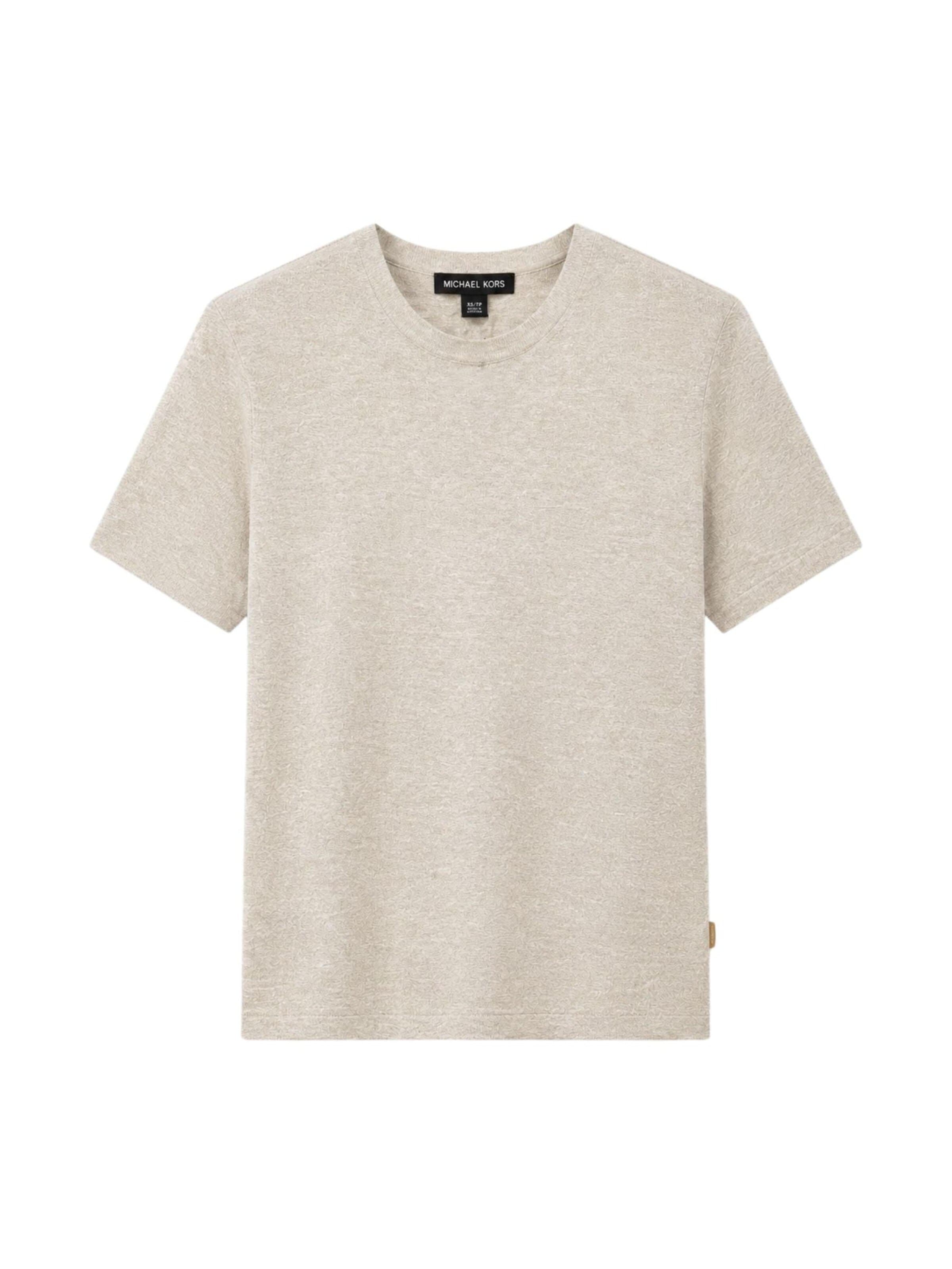 Michael Kors T-shirt 'MICHAEL KORS MAGLIA IN FILO M/M T-SHIRT' i beige: framsida