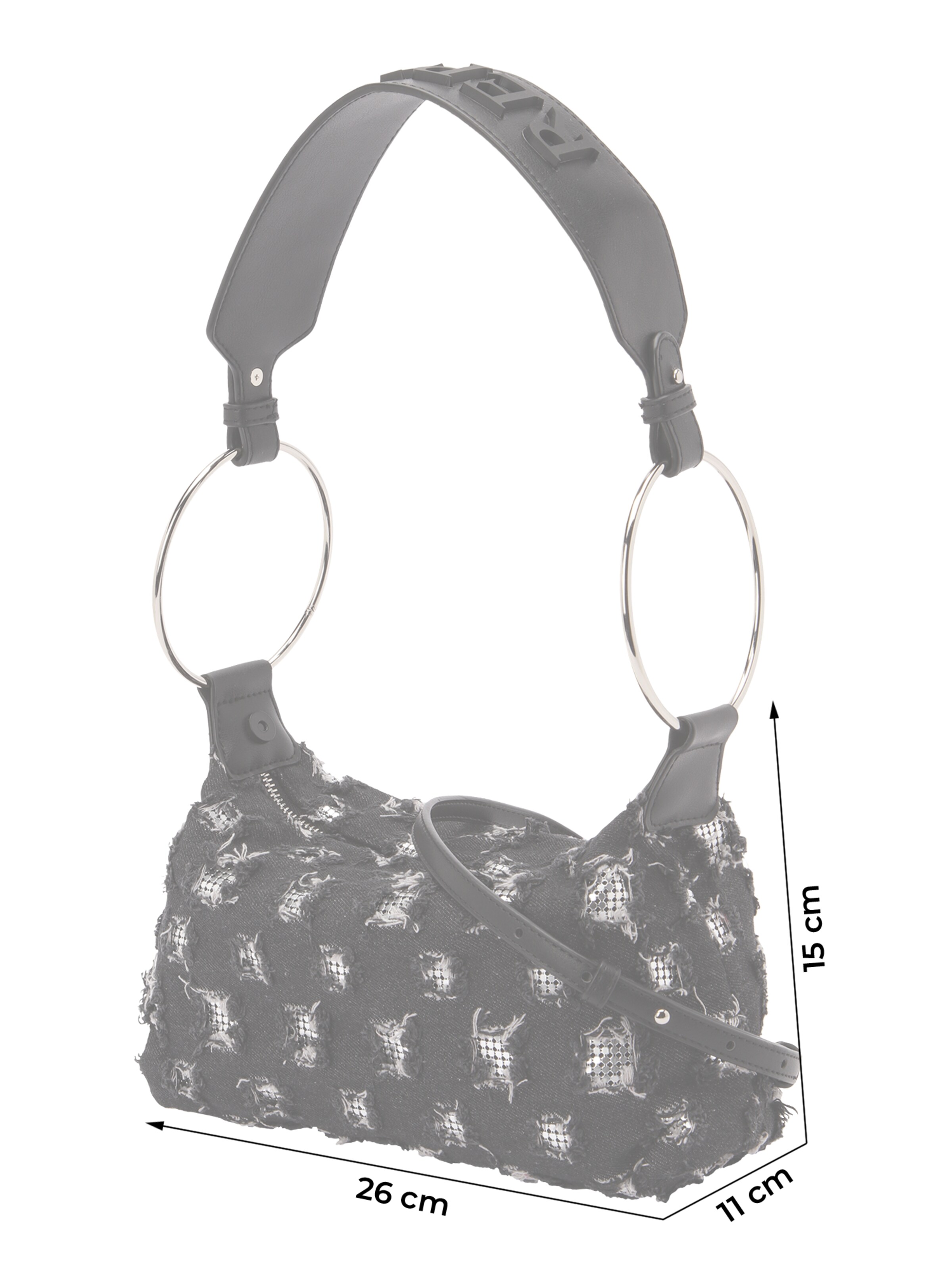 REPLAY Õlakott, värv must