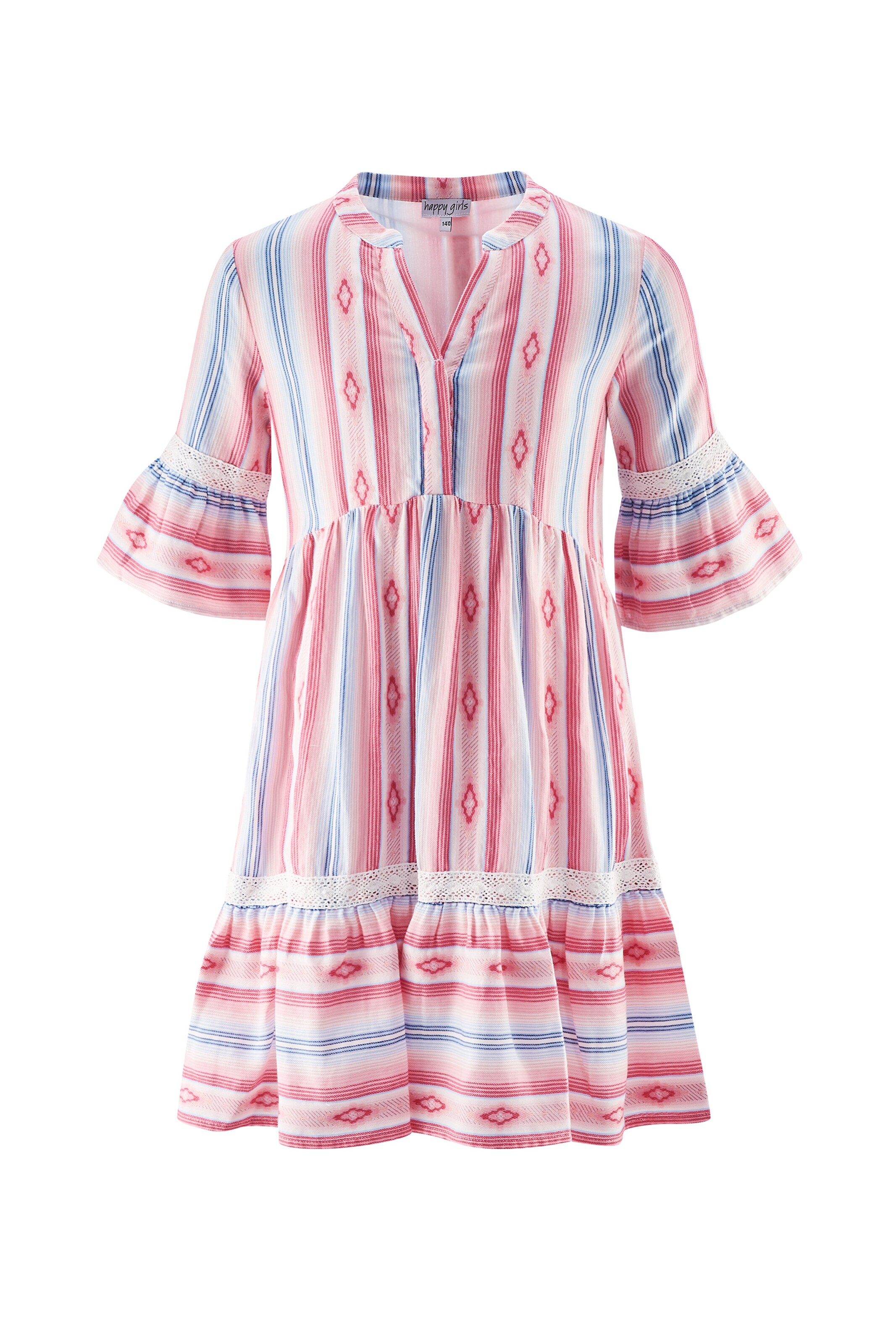 happy girls - Vestido en rosa: frente