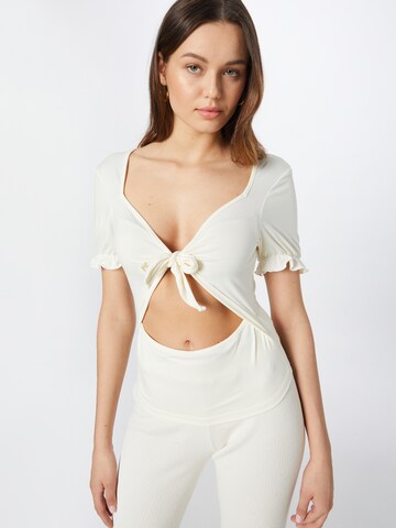 T-shirt 'GINA' PIECES en blanc : devant