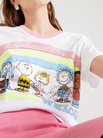 Tricou 'Peanuts' de la Frogbox pe alb