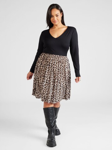 Robe 'Geeske' ABOUT YOU Curvy en noir : devant