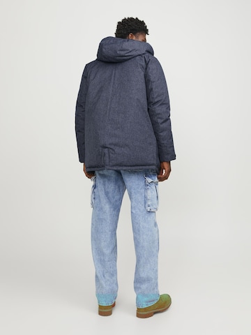 JACK & JONES Parka 'Black' in Blau