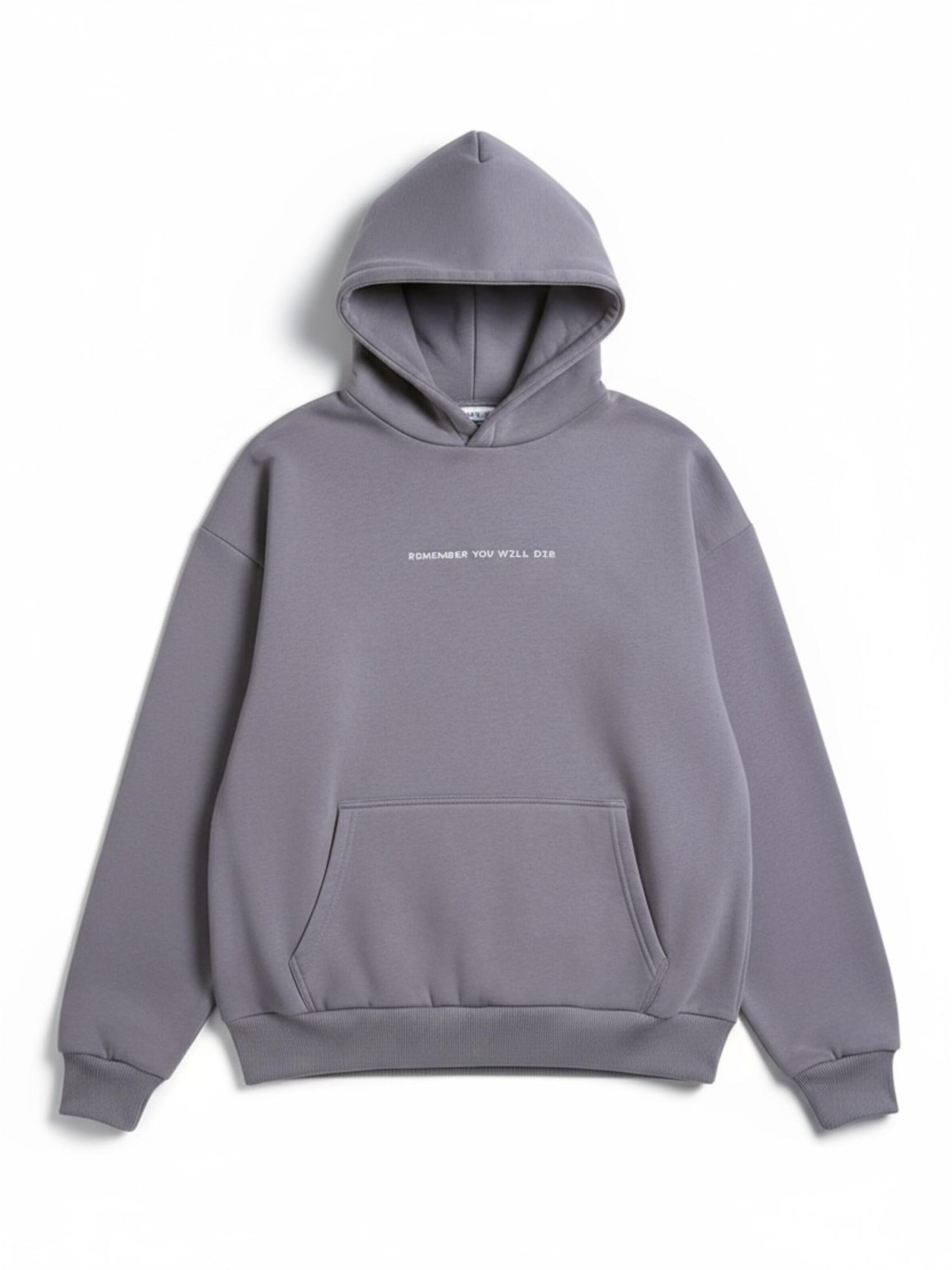 Remember you will die Sweatshirt 'Believe' in Grey: front