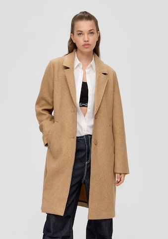 QS Between-Seasons Coat in Brown: front