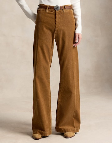 Polo Ralph Lauren Wide Leg Housut värissä ruskea: etupuoli