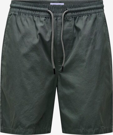 Pantaloni 'Tel' di Only & Sons in verde: frontale