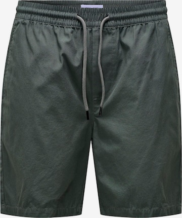 Only & Sons Regular Pants 'Tel' in Green: front