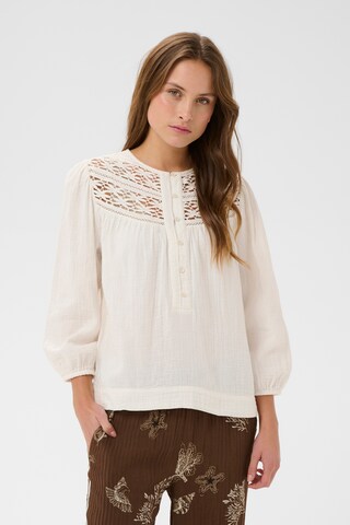 SAINT TROPEZ - Blusa 'SZRoberta' em branco: frente
