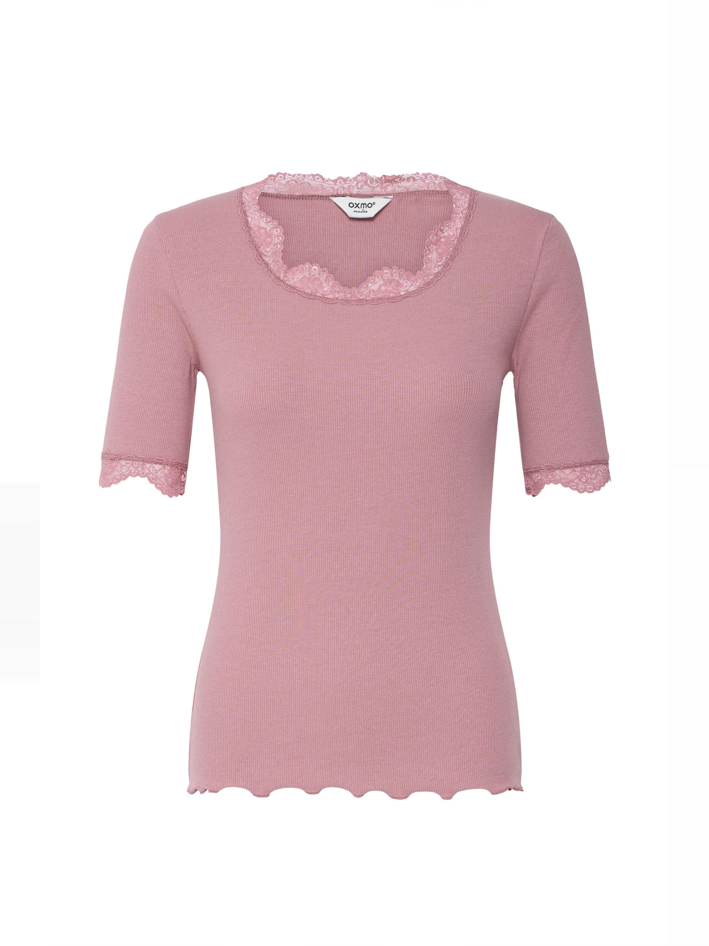 Oxmo - Camiseta ' OXNSuna Lace ' en rosa: frente