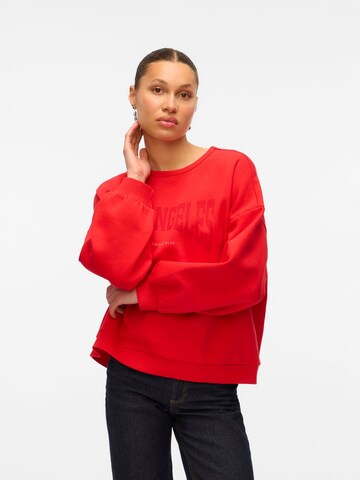 VERO MODA Sweatshirt 'VMMilla' i rød: forside