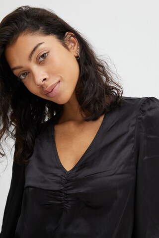 b.young Satinbluse in Schwarz