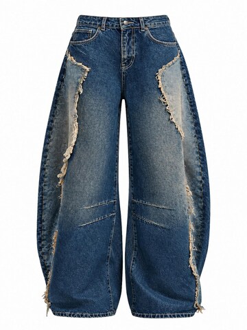 Barrel Jean 'PATCHED BARREL MID RISE JEANS' IT'S BASIC en bleu : devant