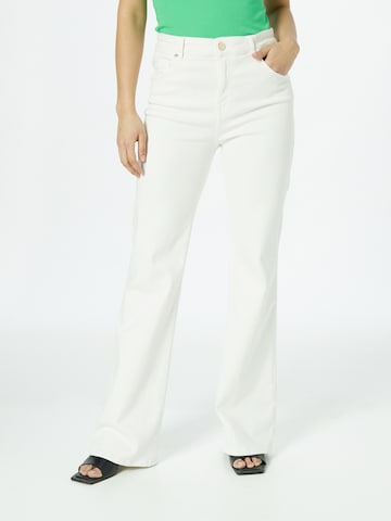 Twinset Flared Jeans in Wit: voorkant