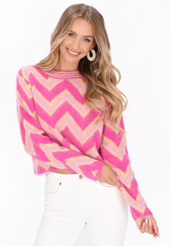 IZIA Trui in Roze: voorkant