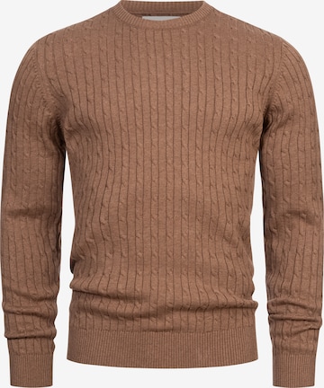 Kronstadt Trui 'Cable' in Bruin: voorkant