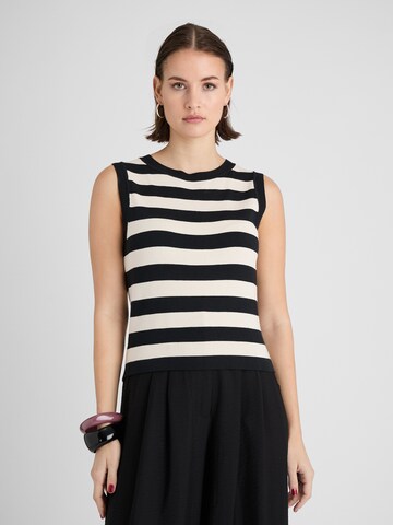 Guido Maria Kretschmer Women Knitted top 'Maira' in Black: front