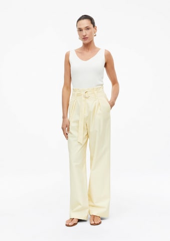 Wide Leg Pantalon à pince s.Oliver BLACK LABEL en jaune