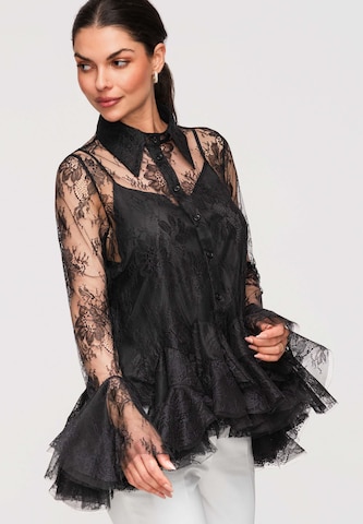 Ombre Blouse in Zwart: voorkant