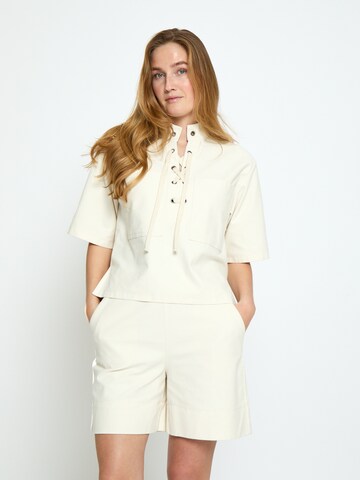 Top 'Naddie' di Peppercorn in bianco: frontale