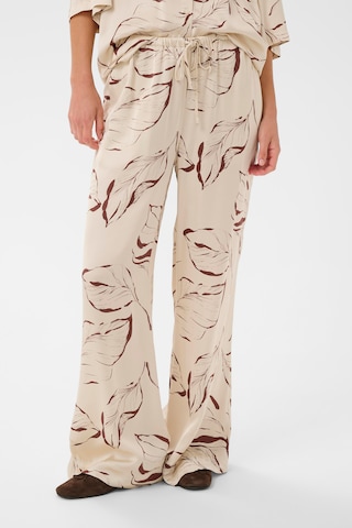 SOAKED IN LUXURY Wide Leg Hose 'SLClero' in Beige: Vorderseite