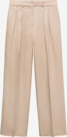 MANGO Loose fit Pleated Pants 'MAENA' in Grey: front