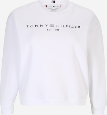 Tommy Hilfiger Curve Mikina – bílá: přední strana