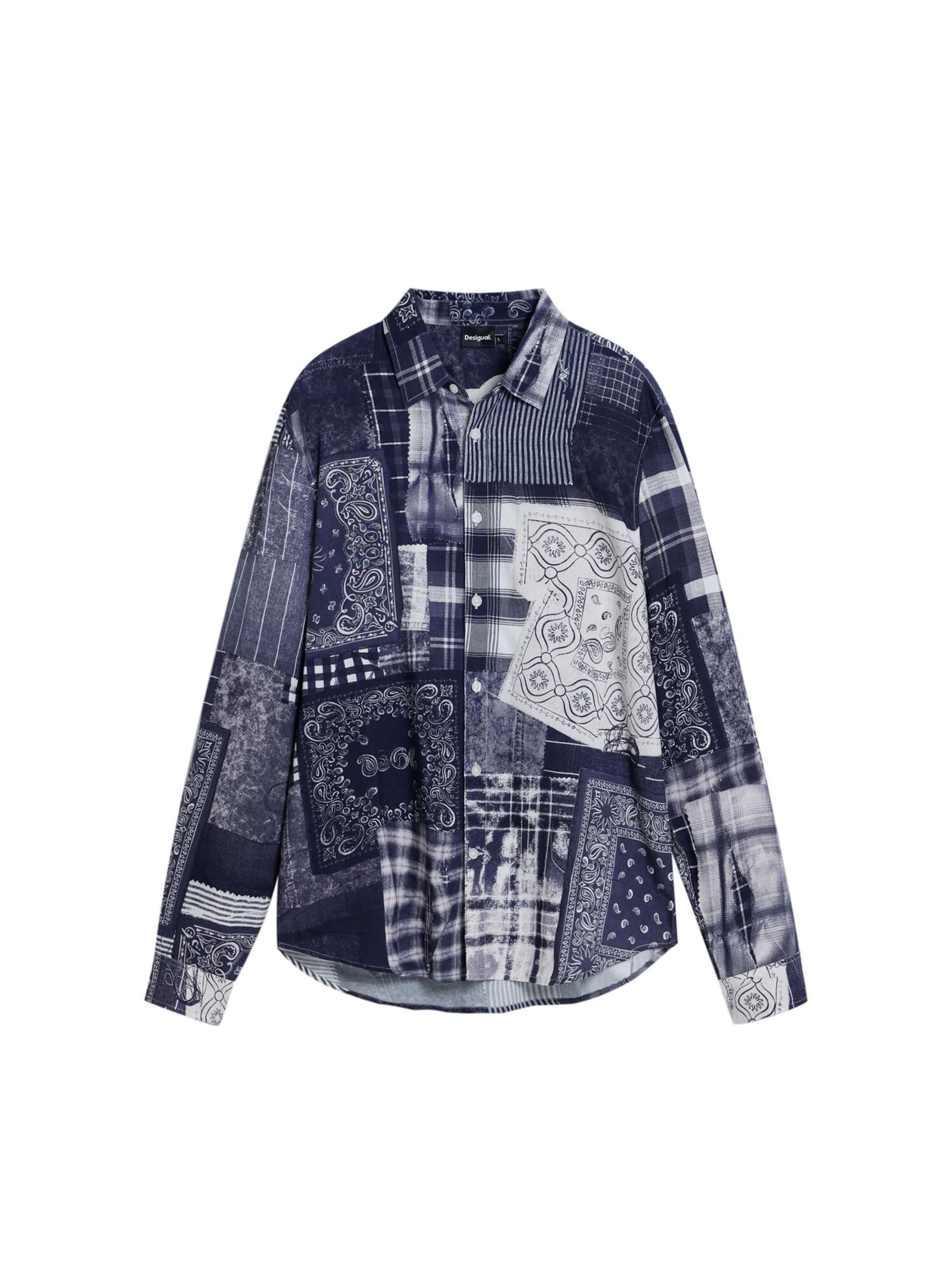 Desigual Klasický střih Košile – modrá: přední strana