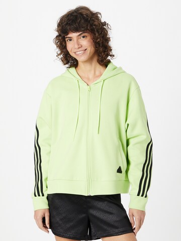 ADIDAS SPORTSWEAR Sports sweat jacket 'Future Icons 3-Stripes ' in Green: front