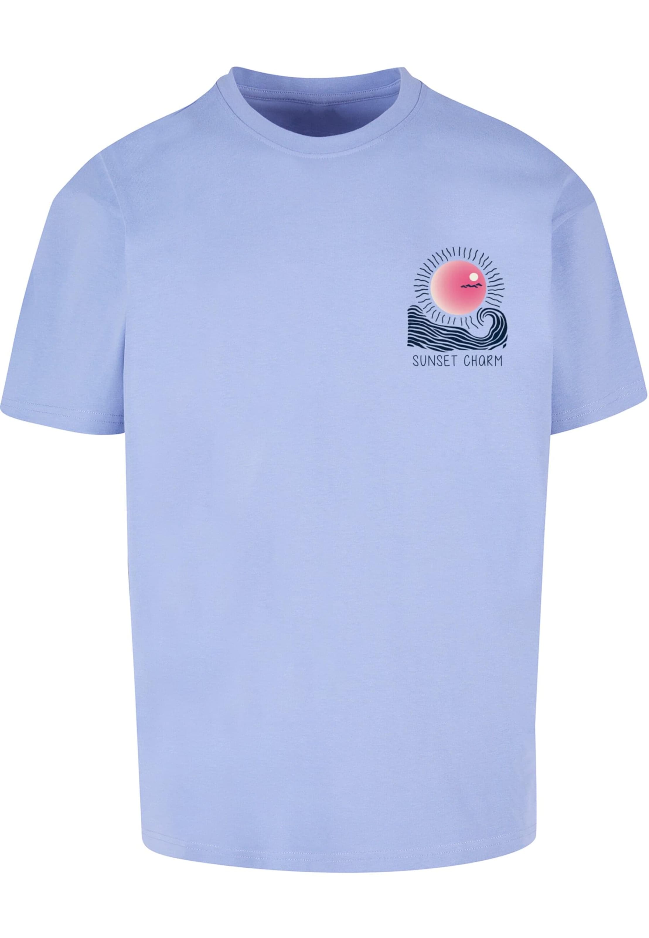 Merchcode Tričko 'Sunset Charm' - Fialová: predná strana