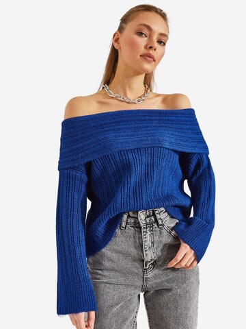 Bianco Lucci Pullover in Blau: Vorderseite