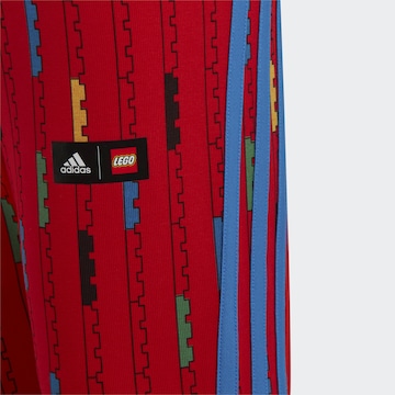 ADIDAS SPORTSWEAR Skinny Sporthose 'Lego' in Rot