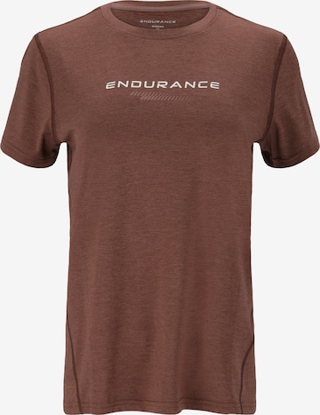 ENDURANCE Performance Shirt 'Wange' in Brown: front