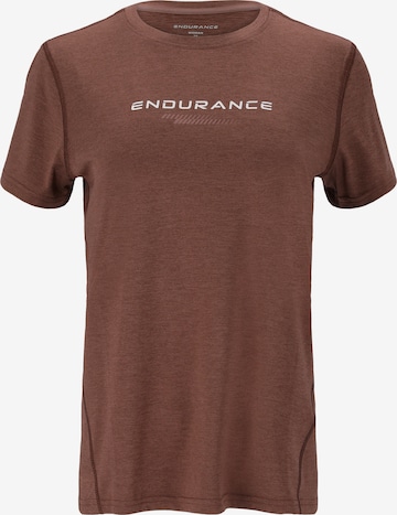 ENDURANCE Sportshirt 'Wange' in Braun: Vorderseite