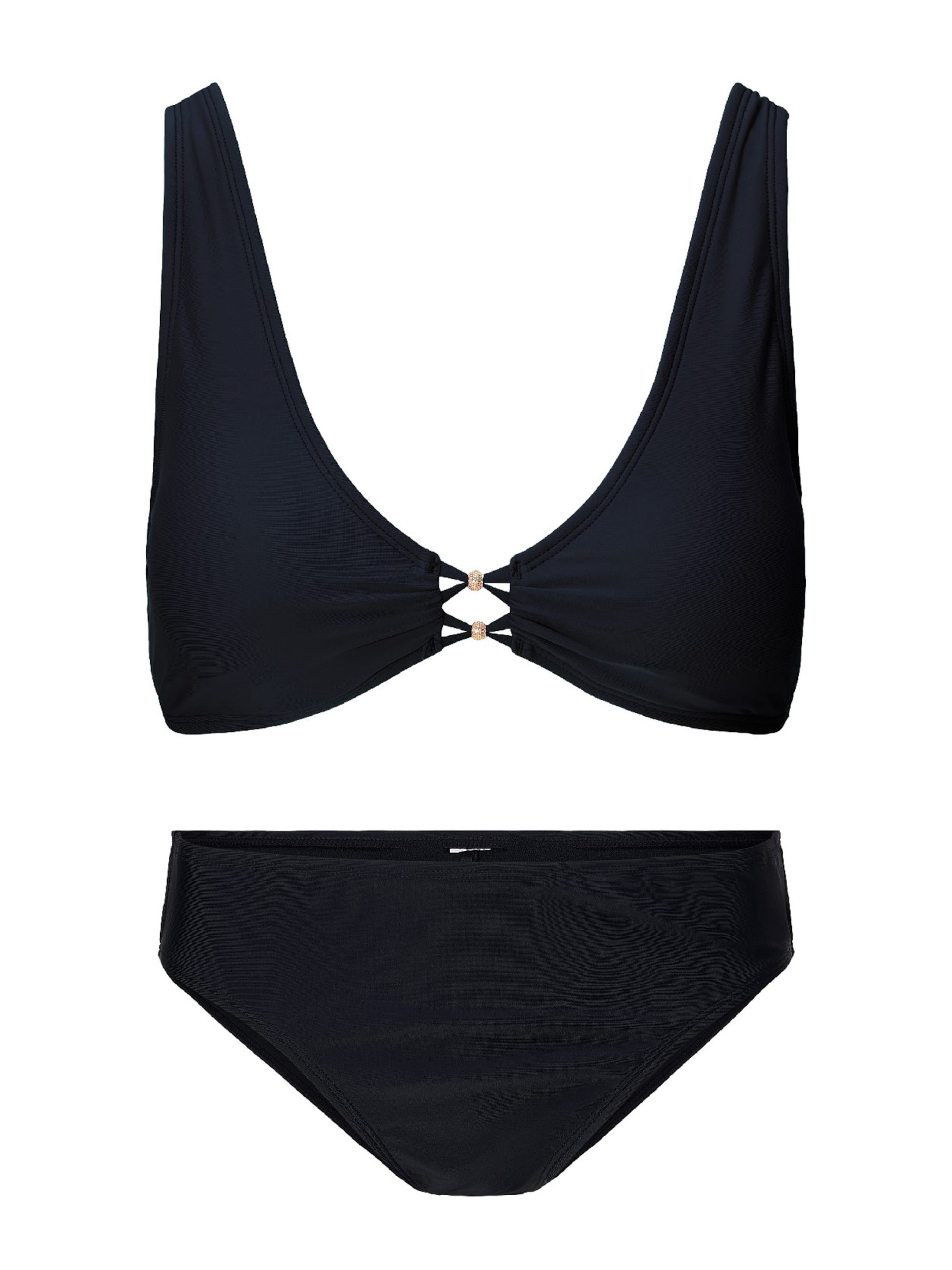 Costum de baie două piese de la LingaDore pe negru: față