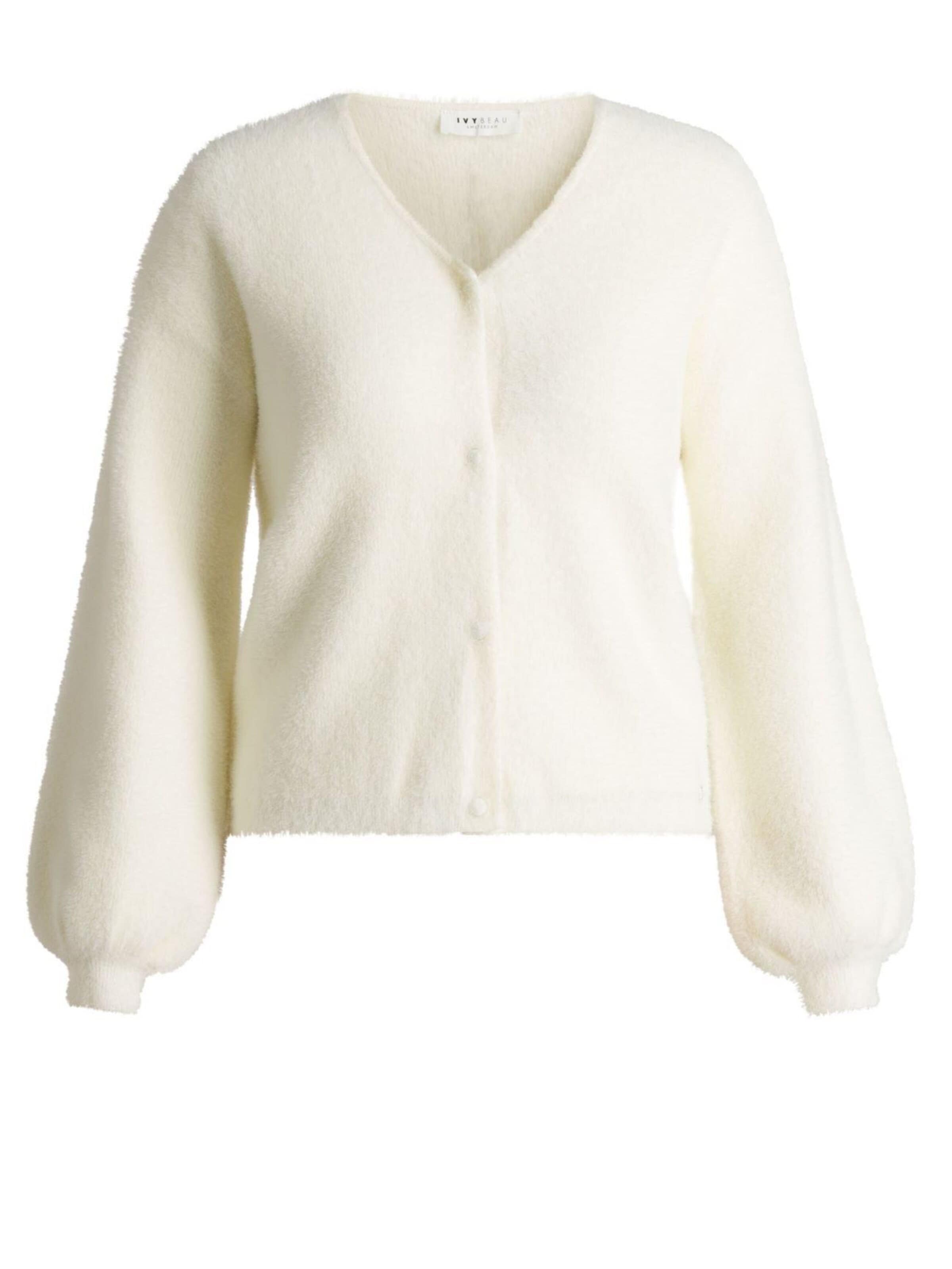 IVY BEAU Knit cardigan 'IVY Beau Heleen vest off white' in White