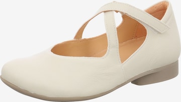 Ballerines à lanières THINK! en beige : devant