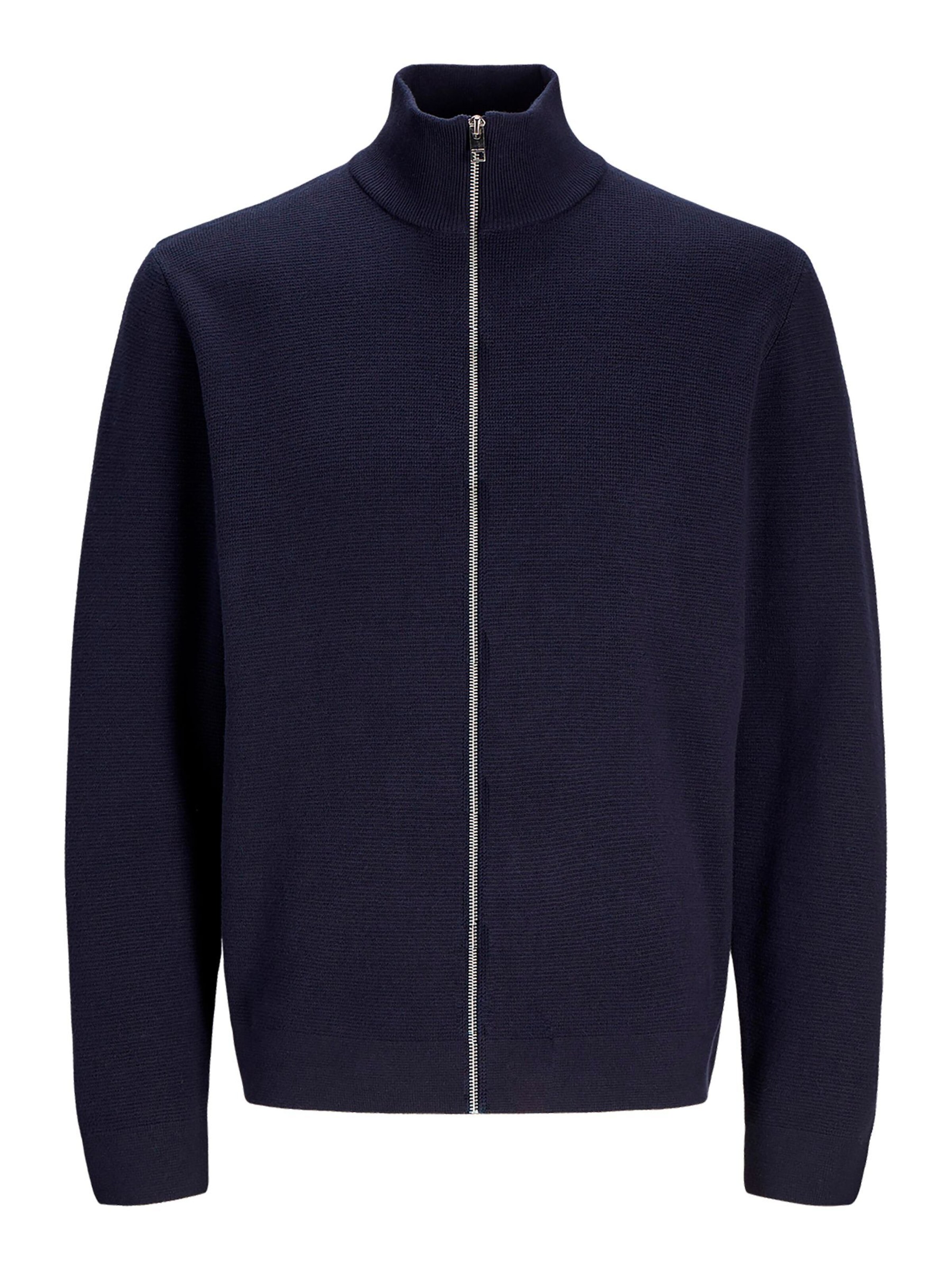 JACK & JONES Knit cardigan in Blue: front