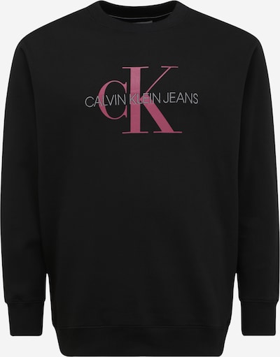 Calvin Klein Jeans Plus Sweat-shirt en éosine / noir, Vue avec produit